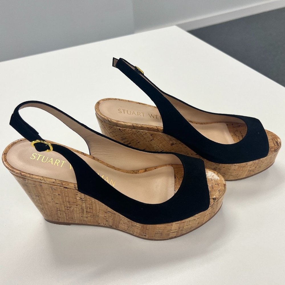 Stuart Weitzman Riviera Platform Wedge Size 8.5